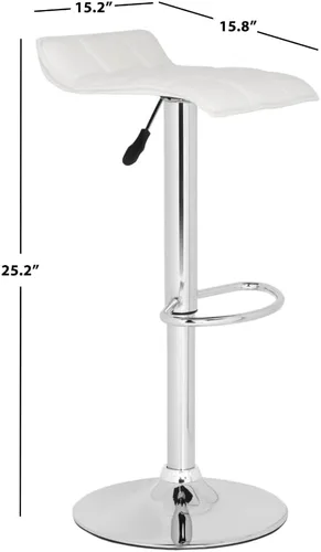 Vista 3 de Safavieh Home Collection Lamita Taburete giratorio ajustable de gas de 22.4 a 30.9 pulgadas