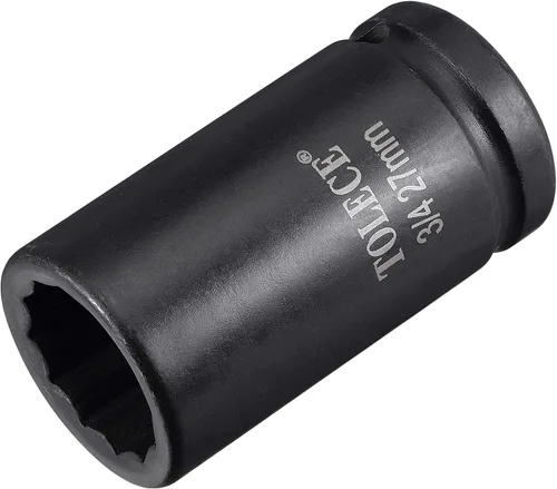 Vista 23 de uxcell Enchufe de impacto profundo de 0.669 in y 12 puntos de 3/4 pulgadas, acero CR-MO 3.071 in de longitud, tamaños métricos