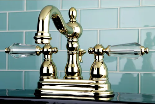 Vista 4 de Kingston Brass KS1602WLL Grifo de baño central de 4 pulgadas, latón pulido