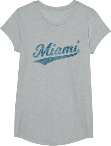 Vista 47 de Camiseta de estilo vintage de Miami Florida VARSITY SCRIPT Sports, gris, S