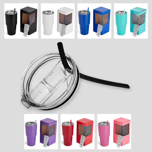 Vista 5 de Vaso personalizado, vaso personalizado para cámper, taza de viaje de acero inoxidable aislada personalizada con grabado, 30 onzas con popote