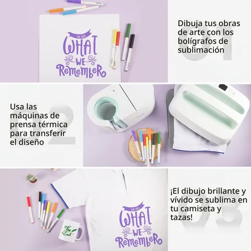 Vista 4 de Paquete de 12 bolígrafos infuibles compatibles con Cricut Maker 3/Maker 4/Maker/Explore 3/4/Air 2/Air, juego de bolígrafos de tinta de sublimación