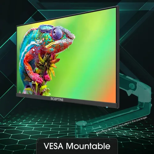 Vista 3 de Monitor LED ultradelgado HDMI, metálico, Sceptre E E248W-1920R 24 pulgadas