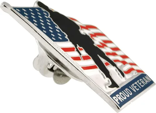 Vista 30 de PinMart Pin de veterano – Pin patriótico americano de solapa o sombrero – Orgulloso de ser retirado ejército, marina, fuerza aérea o cuerpo