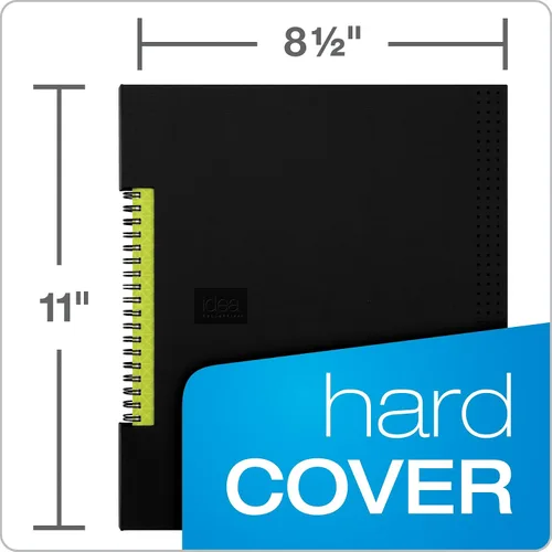 Vista 2 de Oxford Idea Collective Business Notebook, 11 x 8.5, doble alambre, encuadernado con caja, negro, 80 hojas (56895)