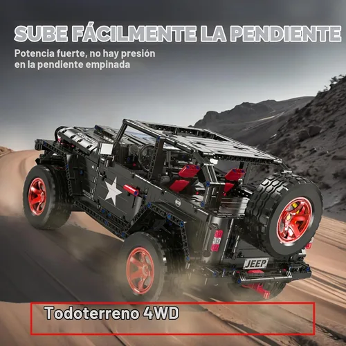 Vista 6 de RC Off-Road SUV Wrangler Black Warrior Building Kits, 1/8 Scale Truck Car