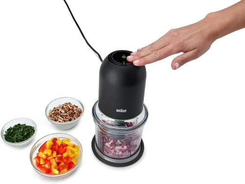 Vista 7 de Braun CH3012BK EasyPrep™ Mini procesador de alimentos, 4 tazas, negro Marca #1 de batidora de mano, picar, picar, hacer puré, triturar, control