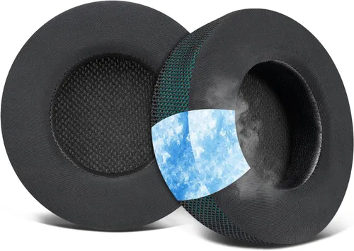 Vista 18 de SOULWIT Almohadillas de enfriamiento para auriculares Corsair Virtuoso, almohadillas con espuma de aislamiento de ruido de alta densidad, grosor