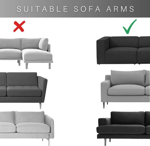 Vista 6 de Bandeja de brazo para sofá, mesa de cama, posavasos de madera, taza de café, reposabrazos plegable, protector de extremo de carrito, plegable