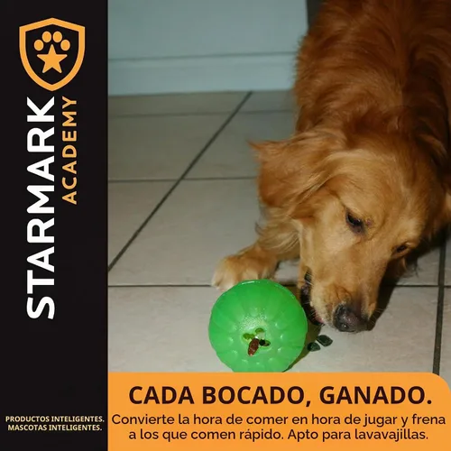 Vista 10 de Starmark Treat Dispensing Chew Ball - Juguete resistente para perros, mediano/grande para razas grandes