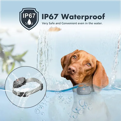 Vista 7 de Collar de perro antiladridos automático inteligente resistente al agua recargable Terminador de ladridos (collar de ladrido negro)