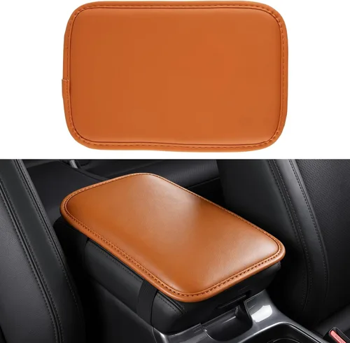Vista 8 de Amiss almohadilla para consola central del auto, ajuste universal, impermeable, funda para la caja del reposabrazos del asiento, de piel sintética