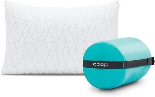 Vista 11 de Coop Home Goods Almohada de Viaje Ajustable Original y Protector de Almohada Impermeable Bundle Gris con Saco Compresible, Espuma Viscoelástica