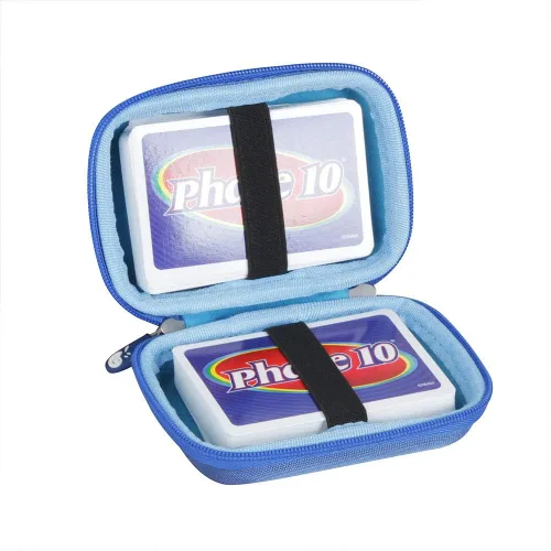 Vista 7 de Hermitshell Estuche rígido de viaje para juego de cartas Mattel Games Phase 10, no incluye tarjetas Negro
