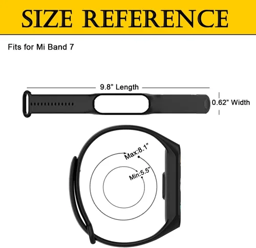 Vista 7 de [4 paquetes] Bandas para Mi Band 7 Correa Reemplazo Pulsera Xiaomi Mi Band 7 Accesorios Banda de reloj para Hombres Mujeres Xiaomi 7 Pulsera