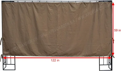 Vista 3 de APEX GARDEN Panel de privacidad de 10 pies (solo panel de pared lateral) (poliéster, 122 pulgadas de largo (2/3 de longitud))