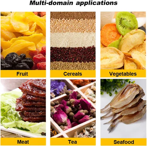 Vista 6 de Deshidratador de alimentos de acero inoxidable con control de temperatura digital táctil para carne seca hierbas, frutas, verduras, golosinas