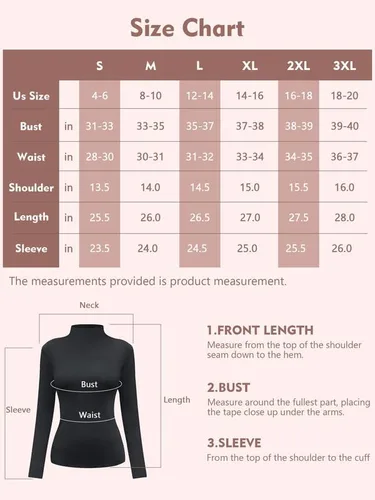 Vista 6 de EXCELLENT THERMAL Camisetas de manga larga con cuello alto falso para mujer, ajuste delgado, capa base suave, ropa interior térmica