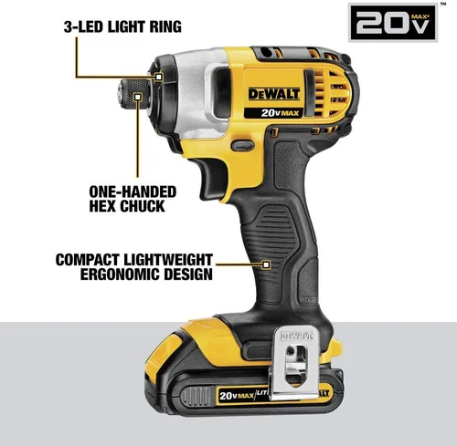 Vista 7 de DEWALT Kit combinado 20V MAX, compacto de 7 herramientas (DCK720D2)