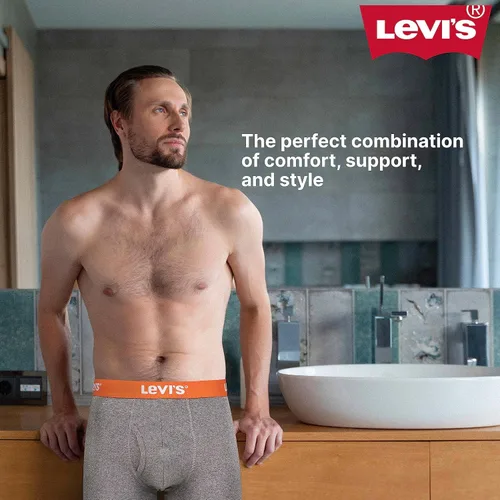 Vista 4 de Levi's Mens Boxer Briefs Breathable Cotton Underwear for Men Pack of 6