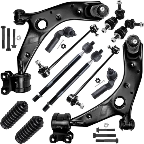 Vista 58 de Detroit Axle – 12 brazos de control superiores e inferiores delanteros con rótulas, barras de unión exteriores e interiores con topes, barras