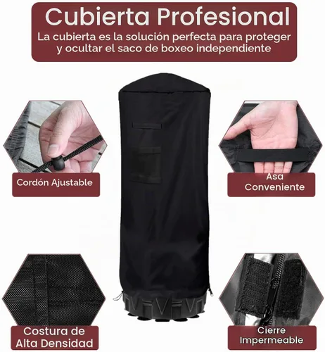 Vista 5 de Funda para saco de boxeo independiente, impermeable al aire libre, cubierta protectora para bolsa de boxeo