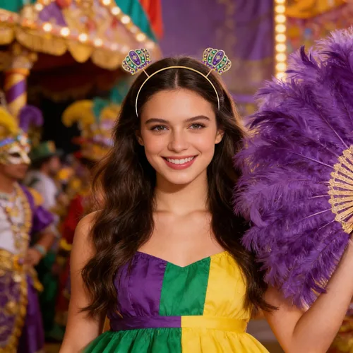 Vista 2 de MOLOCH Diadema de Navidad con lazo de Navidad, diadema de borla roja y verde, diadema de carnaval, disfraz de Navidad, accesorios para el cabello