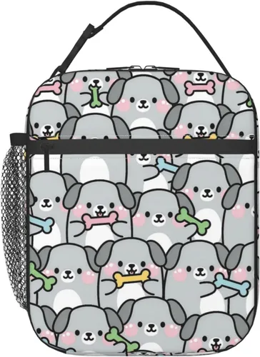 Vista 13 de Bolsa de almuerzo aislada con control de juegos morado y verde para adultos, mujeres y hombres, a prueba de fugas con asa de hebilla desmontable 8