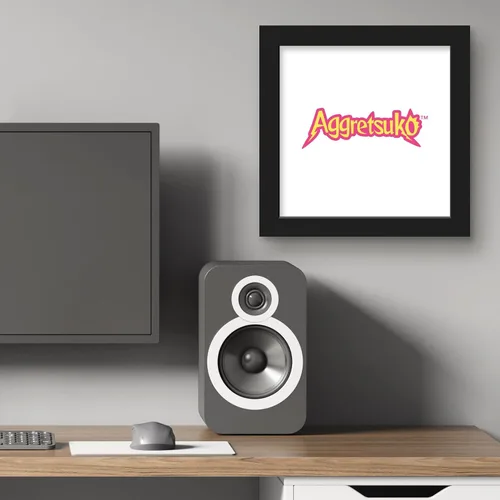 Vista 5 de Trends International Gallery Pops Sanrio Aggretsuko - Póster de pared con logotipo, 12.00 x 12.00 pulgadas, versión de marco negro