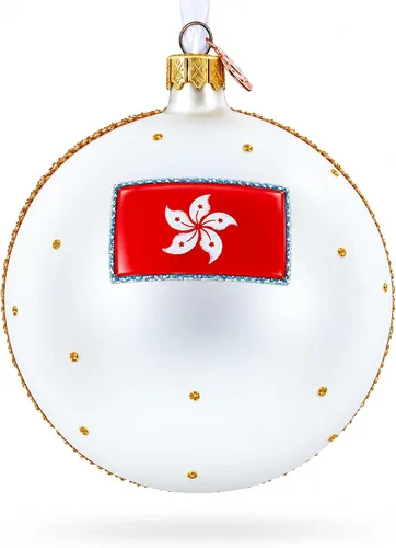 Vista 2 de Victoria Peak, Hong Kong - Adorno navideño de bola de cristal de 4 pulgadas