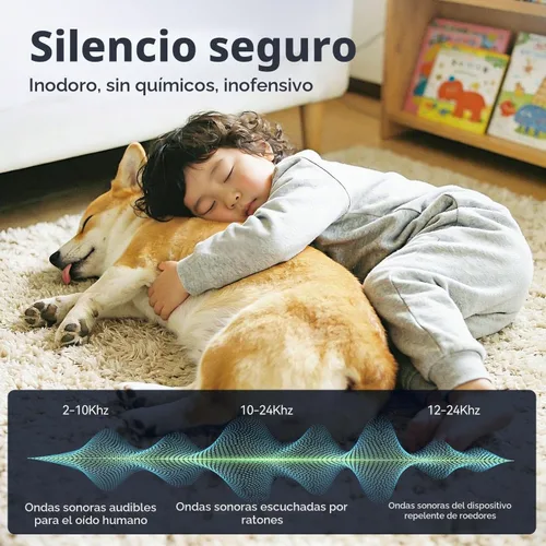 Vista 7 de Enchufe repelente de ratón ultrasónico 2026, 4 modos de dispositivos repelentes de roedores para interiores con luz estroboscópica LED, disuasorio