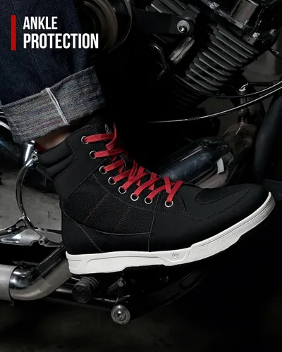 Vista 7 de Zapatos para motociclismo Road Street Motocross. Botas de protección para hombres, zapatos para deportes, transpirables y casuales.