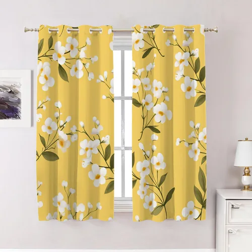 Vista 174 de Cortinas opacas de poliéster multicapa para cafetería, con diseño de diamantes, 2 unidades, 26 x 24 pulgadas