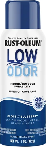 Vista 48 de Rust-Oleum - Pintura en aerosol prémium de bajo olor, gris ancla brillante Olor 40% menor que las pinturas en aerosol tradicionales, durabilidad
