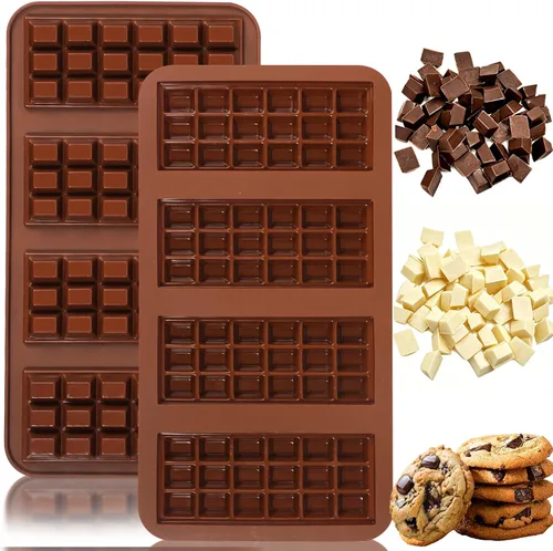 Vista 8 de Webake Molde de barra de chocolate de silicona, moldes de barra de caramelo de 4 onzas, paquete de 2 unidades para barras energéticas de proteínas