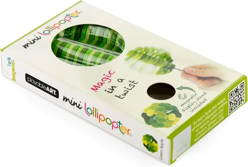 Vista 5 de Mini Lollipopter ARTE PARA JUGAR Magnetic Base, Pocket-Size Fibonacci Spiral, Twist to Transform Motion, Calming Sensory Play, Office & Classroom