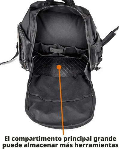 Vista 7 de ROLLINGDOG - Mochila para pintor, resistente y multifuncional Se adapta a todas las herramientas de pintura y bricolaje, organizadores