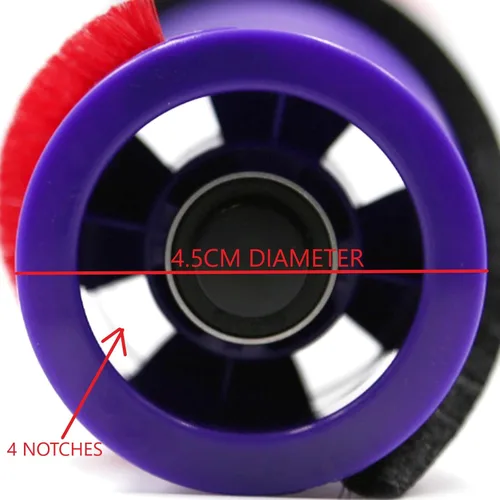 Vista 3 de Masterpart Rollo de cepillo genérico para aspiradora con tapa de extremo compatible con Dyson DC59 Motorhead, V6 SV04, DC72, SV05, HH08, SV06, SV09