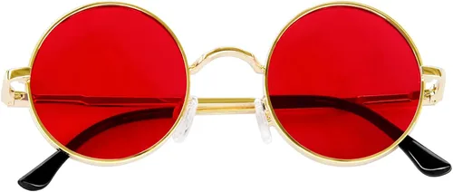Vista 64 de KANASTAL Gafas de sol redondas polarizadas para mujeres y hombres, estilo hippie con protección UV400