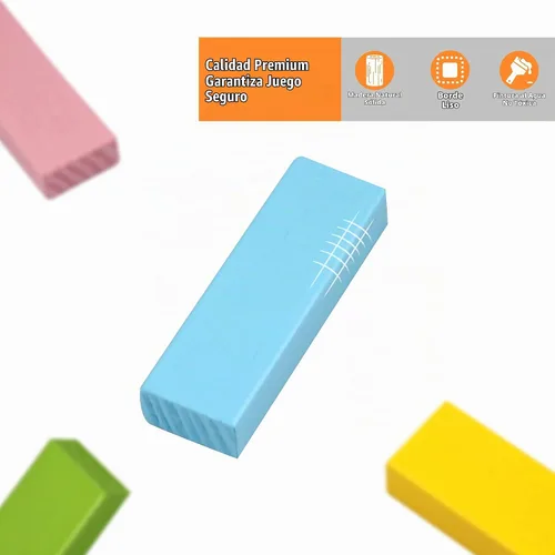 Vista 8 de Gentle Monster Juegos de mesa apilables coloridos de madera, bloques de construcción para niños y niñas, 54 bloques de equilibrio de madera, juguete