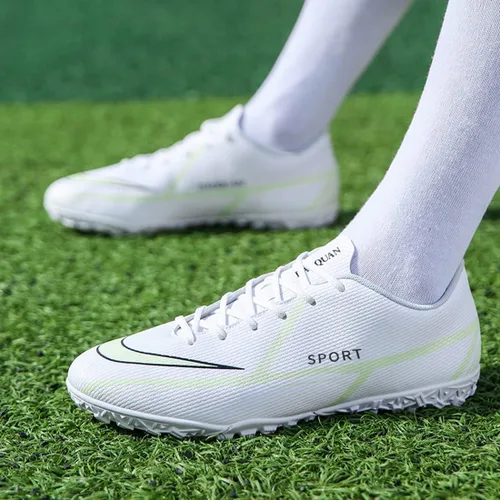 Vista 5 de VXCDFR Zapatos de fútbol para hombre, tenis de fútbol americano juvenil, tenis de césped para practicar en exteriores e interiores