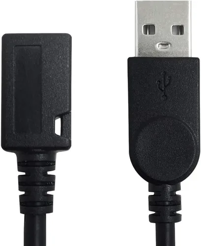 Vista 5 de AFUNTA Cable de extensión USB 2.0 Micro de 5 pines hembra a USB estándar macho para transferencia de datos -5 pulgadas