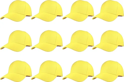 Vista 57 de Gorras de béisbol con correa trasera ajustable, lisas, negras, 12