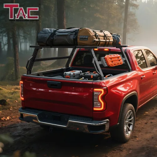 Vista 2 de TAC - Estante ajustable para caja de camioneta de 5 a 6 pies de longitud, se adapta a