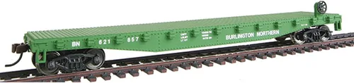 Vista 5 de Walthers Trainline Flatcar-Ready to Run-Atchison, Topeka & Santa Fe #88985 (rojo, blanco) 931-1605 HO Scale Model Railroad - Modelo de carga