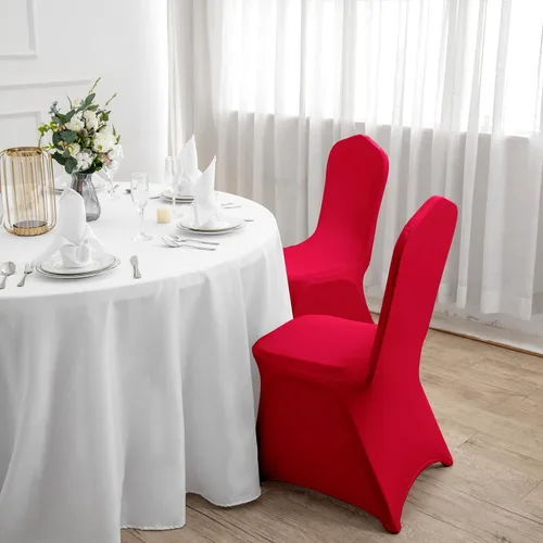 Vista 116 de Funda de elastano para silla, 12 unidades, fundas para silla, fundas para sillas de sala de estar, funda extraíble lavable y elástica para silla