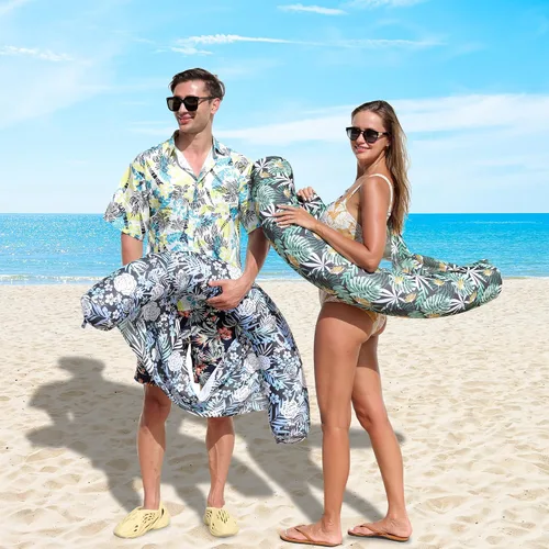 Vista 6 de FindUWill Pool Floats Adult, 55'' X-Large Fabric-Covered Pool Float Lounger & Raft, Mesh Pool Float for Summer Party Lake Beach