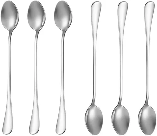 Vista 8 de Wesdxc56 Demitasse - Cucharas de café expreso, mini cuchara de café, cucharas pequeñas de acero inoxidable de 4.7 pulgadas para postre, juego de 6