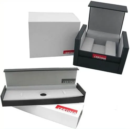 Vista 3 de Certina Reloj de cuero con esfera plateada C0104101603100 DS Royal de 1.614 in para hombre, Reloj de cuarzo