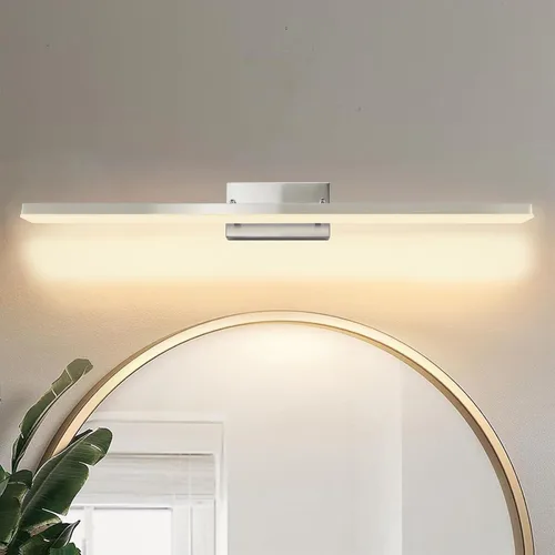 Vista 3 de Lámpara LED de tocador de baño de 36 pulgadas, níquel cepillado Dimmable 36W 3000K Warm White, Over Mirror Light Fixture, Modern Wall Sconce for